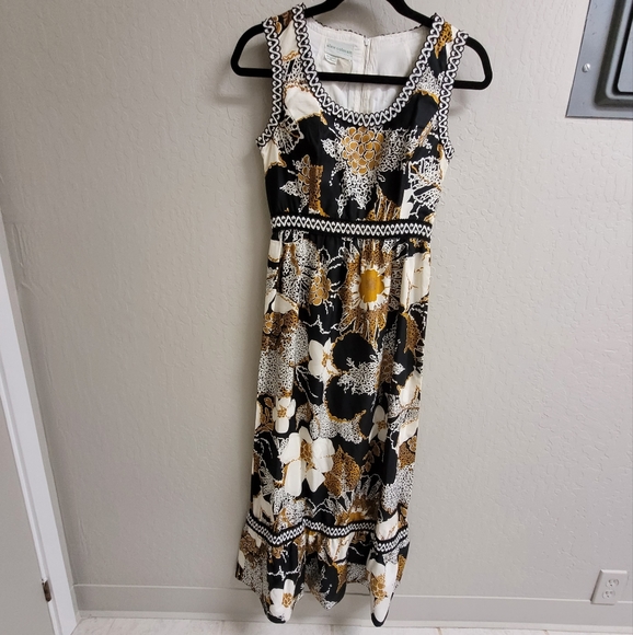 Vintage 1960's Alex Colman California bohemian maxi floral dress boho - Picture 3 of 16
